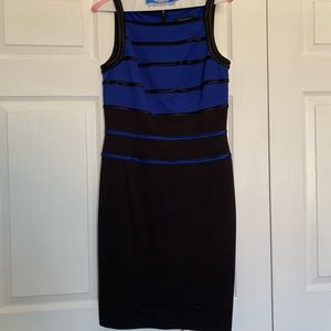 WHBM | Royal Blue & Black Sheath Dress